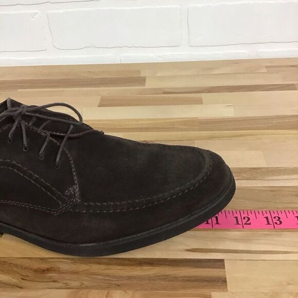 HUSH Puppies men shies maroon brown suede leather classic dress comfortable 8 - Picture 13 of 16